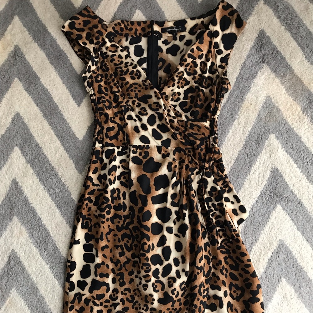 NWOT Nanette Lepore Silk Leopard Dress